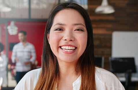 Young woman smiling at camera