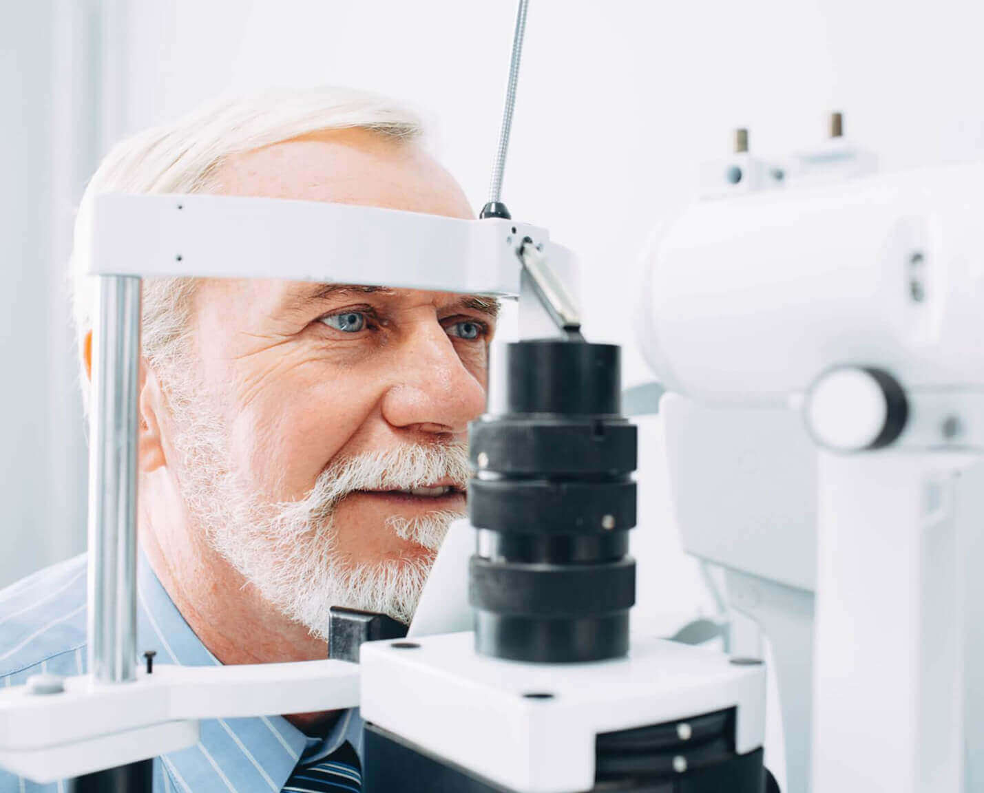 Man having eye exam